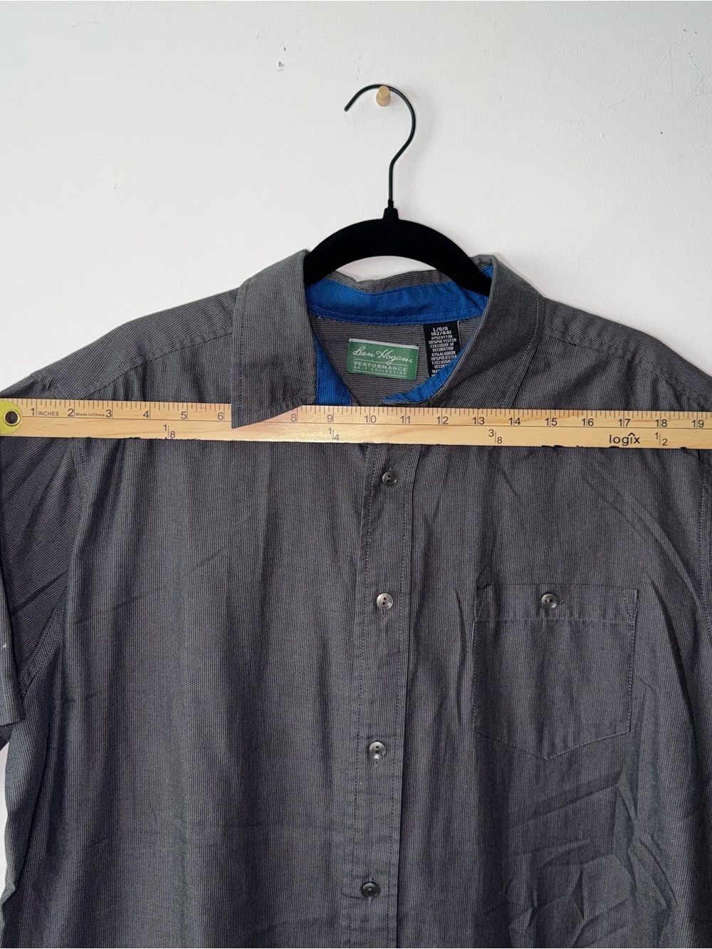 Ben Hogan Men's performance golf collection Short-Sleeve Button-Down Shirt - Picture 6 of 8